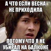 а что если весна не приходила потому что я не убирал на балконе