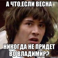 а что,если весна никогда не придет во владимир?