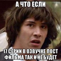 а что если 17 серии в озвучке лост фильма так и не будет