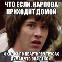 что если, карпова приходит домой и ходит по квартире у трусах думая что она секси.