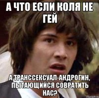 а что если коля не гей а транссексуал-андрогин, пытающийся совратить нас?