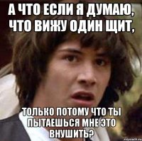 а что если я думаю, что вижу один щит, только потому что ты пытаешься мне это внушить?