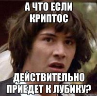 а что если криптос действительно приедет к лубику?