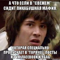 а что если в "свежем" сидит пикабушная мафия, которая специально пропускает в "горячее" посты из vk, facebook и 9gag