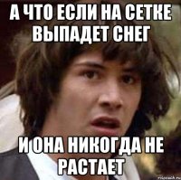 а что если на сетке выпадет снег и она никогда не растает