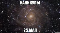 каникулы 25 мая