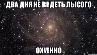 два дня не видеть лысого охуенно