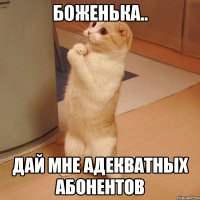 боженька.. дай мне адекватных абонентов