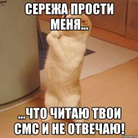 сережа прости меня... ...что читаю твои смс и не отвечаю!