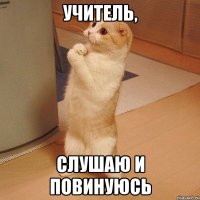 учитель, слушаю и повинуюсь