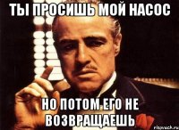 ты просишь мой насос но потом его не возвращаешь