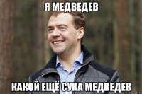 я медведев какой ещё сука медведев