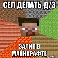 сел делать д/з залип в майнкрафте