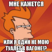 мне кажется или я один не мою туалет в вагоне!?