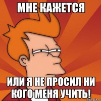 мне кажется или я не просил ни кого меня учить!