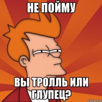 не пойму вы тролль или глупец?