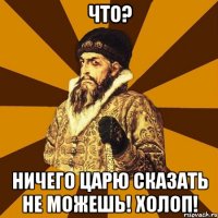 что? ничего царю сказать не можешь! холоп!