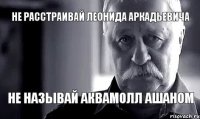 Не расстраивай Леонида Аркадьевича не называй аквамолл ашаном