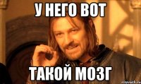 у него вот такой мозг