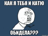 как я тебя и катю обидела???