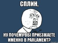 сплин, ну почему вы приезжаете именно в parlament?