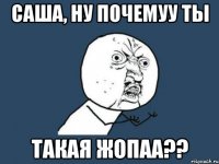 саша, ну почемуу ты такая жопаа??