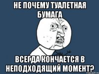 не почему туалетная бумага всегда кончается в неподходящий момент?