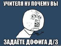 учителя ну почему вы задаёте дофига д/з