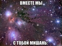 вместе мы с тобой мишань:*