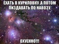 ехать в куриловку ,а потом пиздавать по навозу охуенно!!!