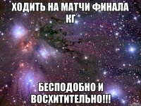 ходить на матчи финала кг бесподобно и восхитительно!!!