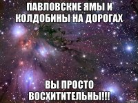 павловские ямы и колдобины на дорогах вы просто восхитительны!!!