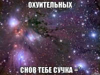 охуительных снов тебе сучка =*