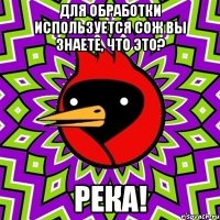 для обработки используется сож вы знаете, что это? река!