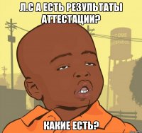 л.с а есть результаты аттестации? какие есть?