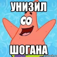 унизил шогана