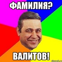 фамилия? валитов!