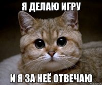 я делаю игру и я за неё отвечаю