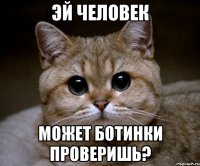 эй человек может ботинки проверишь?