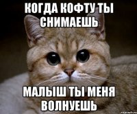 когда кофту ты снимаешь малыш ты меня волнуешь