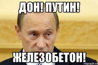 дон! путин! железобетон!