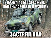 ебанул по бездорожью, выебнулся перед друзьями застрял нах