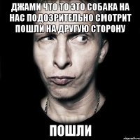 джами что то это собака на нас подозрительно смотрит пошли на другую сторону пошли