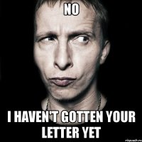 no i haven't gotten your letter yet