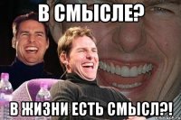 в смысле? в жизни есть смысл?!