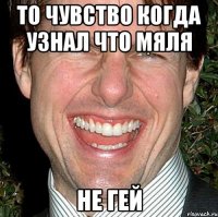 то чувство когда узнал что мяля не гей