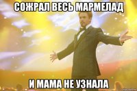 сожрал весь мармелад и мама не узнала