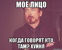 моё лицо когда говорят кто там? хуйня