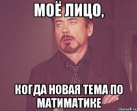 моё лицо, когда новая тема по матиматике