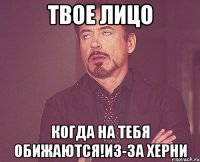 твое лицо когда на тебя обижаются!из-за херни